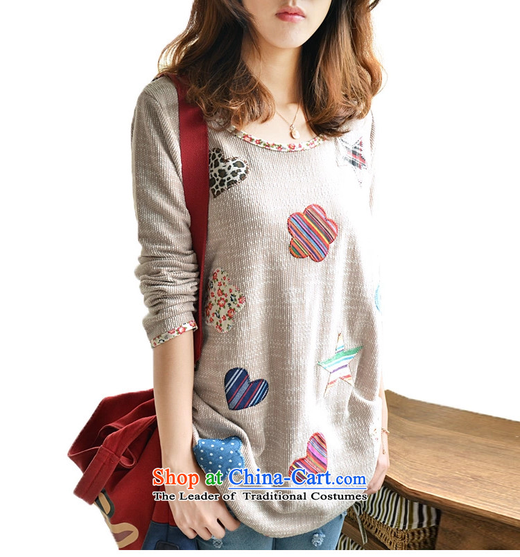 The 2015 autumn love in the new version of Korea to increase women's code thick solid fat shirt leisure mm, Hin thin cotton linen, long-sleeved T-shirt apricot XXXL 140-155 picture, prices, brand platters! The elections are supplied in the national character of distribution, so action, buy now enjoy more preferential! As soon as possible.