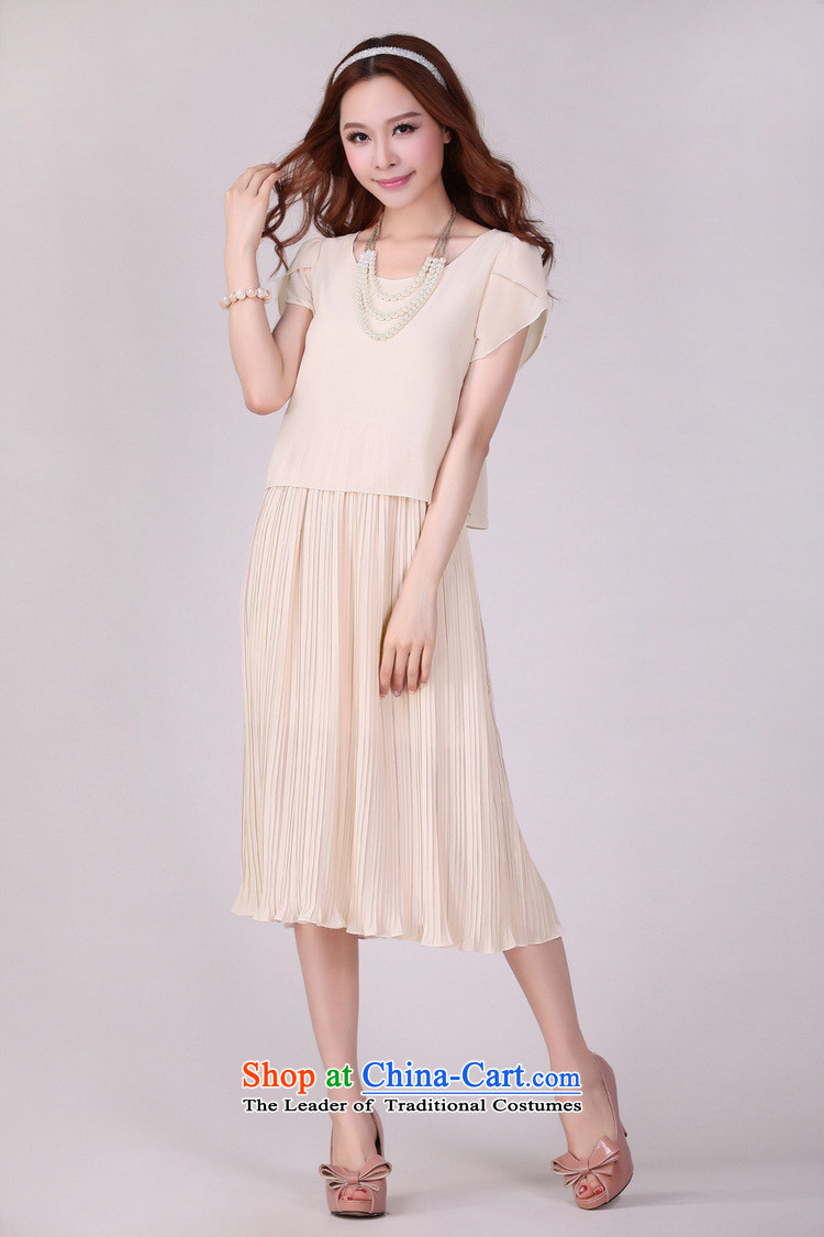 Gilland up Code women's dresses long skirt thick mm Summer 2015 new chiffon Korean 2,064 short-sleeved Sau San blue XL Photo, prices, brand platters! The elections are supplied in the national character of distribution, so action, buy now enjoy more preferential! As soon as possible.
