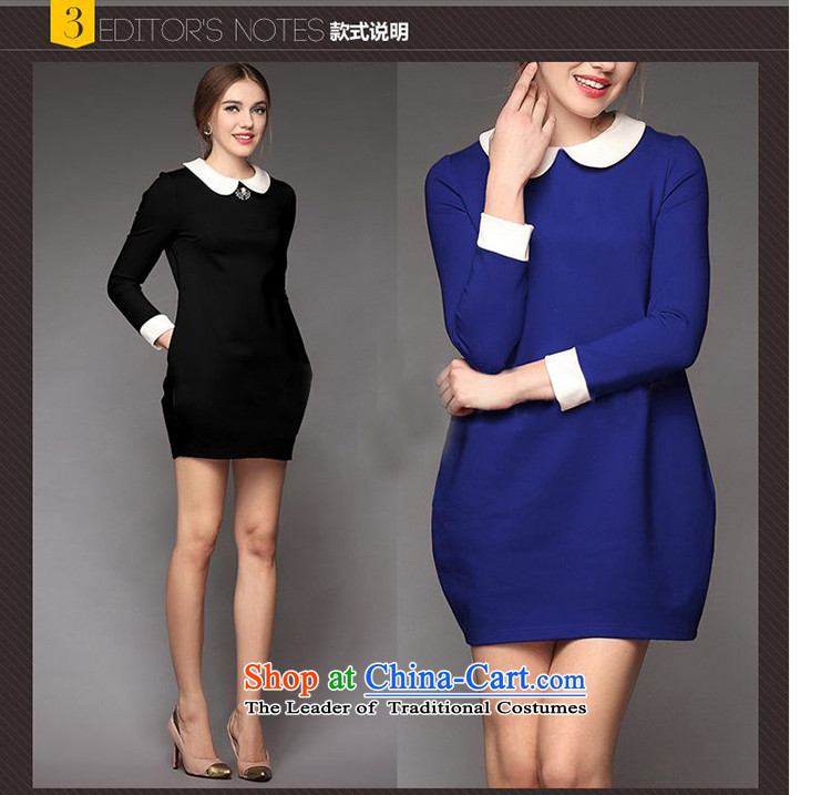 (Replace Ting zhuangting as soon as possible new) Autumn 2015, Europe and the larger female child for simple flower bud dresses 1302 Blue XXL picture, prices, brand platters! The elections are supplied in the national character of distribution, so action, buy now enjoy more preferential! As soon as possible.