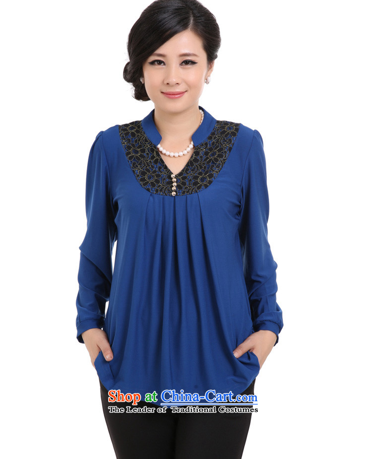 The sea route take the Korean version of the new Small collar lace stitching long-sleeved loose general), forming the basis of the big code shirt 5A1376J BLUE XL Photo, prices, brand platters! The elections are supplied in the national character of distribution, so action, buy now enjoy more preferential! As soon as possible.