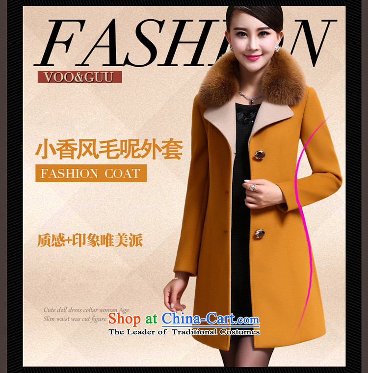 Blair's poem 2015 autumn and winter female Korean version of large numbers of female cloak gross? mm are fat girl jacket long large cashmere overcoat 8009# yellow and brown XXL picture, prices, brand platters! The elections are supplied in the national character of distribution, so action, buy now enjoy more preferential! As soon as possible.