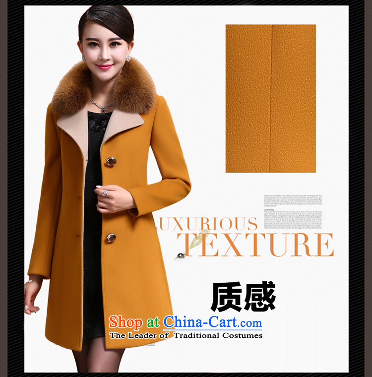 Blair's poem 2015 autumn and winter female Korean version of large numbers of female cloak gross? mm are fat girl jacket long large cashmere overcoat 8009# yellow and brown XXL picture, prices, brand platters! The elections are supplied in the national character of distribution, so action, buy now enjoy more preferential! As soon as possible.