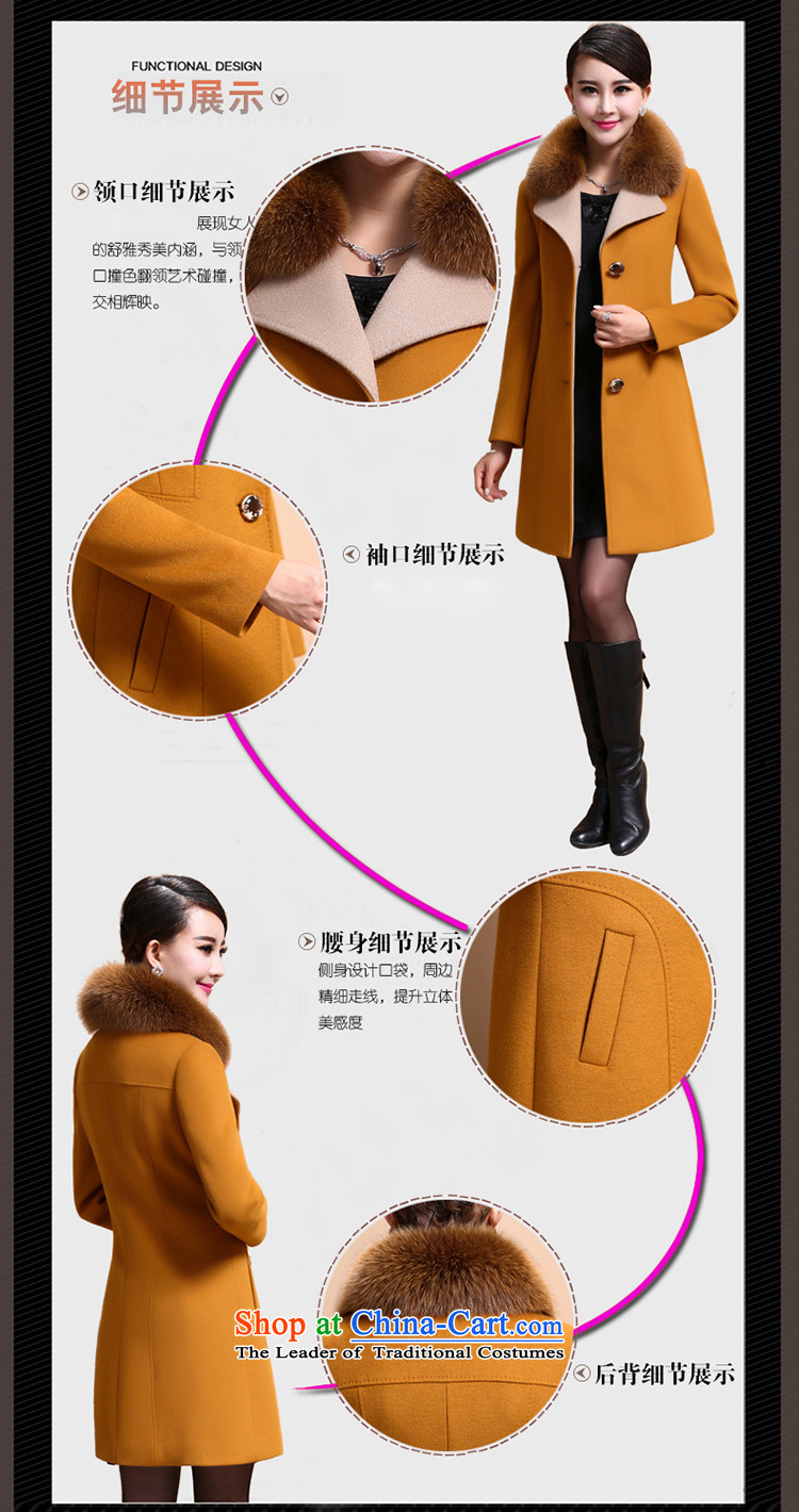 Blair's poem 2015 autumn and winter female Korean version of large numbers of female cloak gross? mm are fat girl jacket long large cashmere overcoat 8009# yellow and brown XXL picture, prices, brand platters! The elections are supplied in the national character of distribution, so action, buy now enjoy more preferential! As soon as possible.