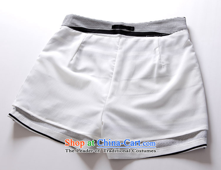 Mr Hui 2015 new products for larger female European and American summer loose Striped Tee shorts kit female thick sister leisure video thin T-shirt shorts 572 map color 4XL recommendations 160-180 catty picture, prices, brand platters! The elections are supplied in the national character of distribution, so action, buy now enjoy more preferential! As soon as possible.