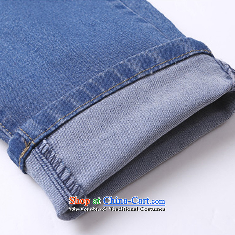 In accordance with the new 2015 perfect thick sister xl jeans Korean thin stretch cowboy Sau San video castor pencil trousers female Y2062 blue XXL, according to perfect (yibofei) , , , shopping on the Internet