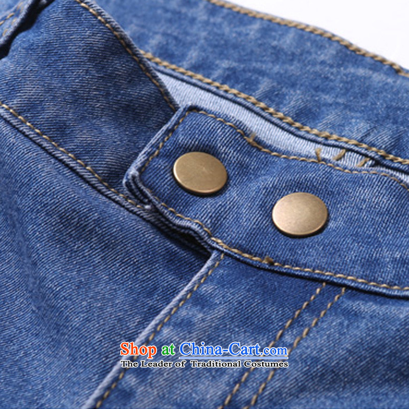 In accordance with the new 2015 perfect thick sister xl jeans Korean thin stretch cowboy Sau San video castor pencil trousers female Y2062 blue XXL, according to perfect (yibofei) , , , shopping on the Internet