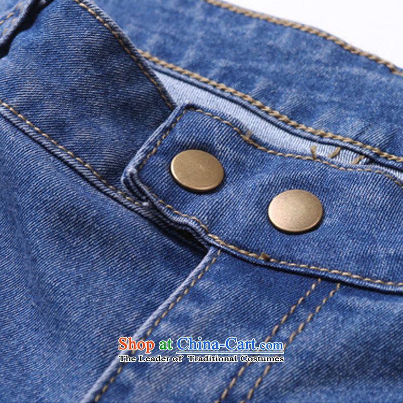 In accordance with the new 2015 perfect thick sister xl jeans Korean thin stretch cowboy Sau San video castor pencil trousers female Y2062 blue XXL, according to perfect (yibofei) , , , shopping on the Internet