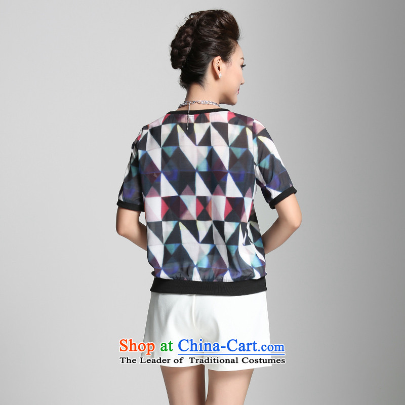 The former Yugoslavia Migdal Code women 2015 Summer new mm thick Korean color T-shirt geometries knocked 952153876 4XL, suit small Mak , , , shopping on the Internet