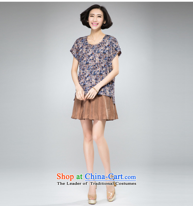 The Eternal-soo to xl women's dresses 2015 Spring/Summer thick, Hin thin new thick sister 200 catties loose leave two small fresh floral dress with map color 4XL Photo, prices, brand platters! The elections are supplied in the national character of distribution, so action, buy now enjoy more preferential! As soon as possible.
