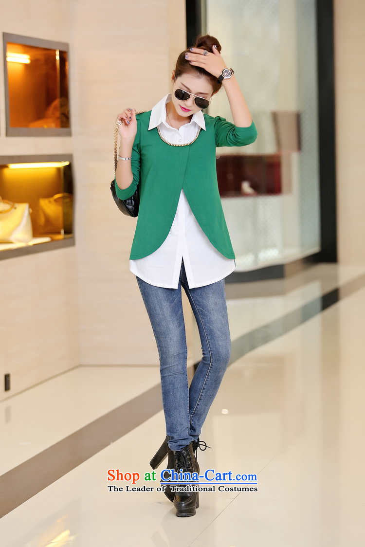 El-ju Yee Nga 2015 Autumn false 2 long-sleeved knitted blouses and large green XXXL YZ5180 shirt picture, prices, brand platters! The elections are supplied in the national character of distribution, so action, buy now enjoy more preferential! As soon as possible.