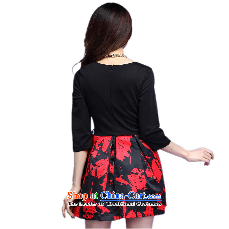 C.o.d. plus hypertrophy code dresses autumn 2015 new boxed won edition dyeing stamp stitching in cuff bon bon short skirt video thin thick mm skirt Red 2XL about that land is 140-150el-yi , , , shopping on the Internet
