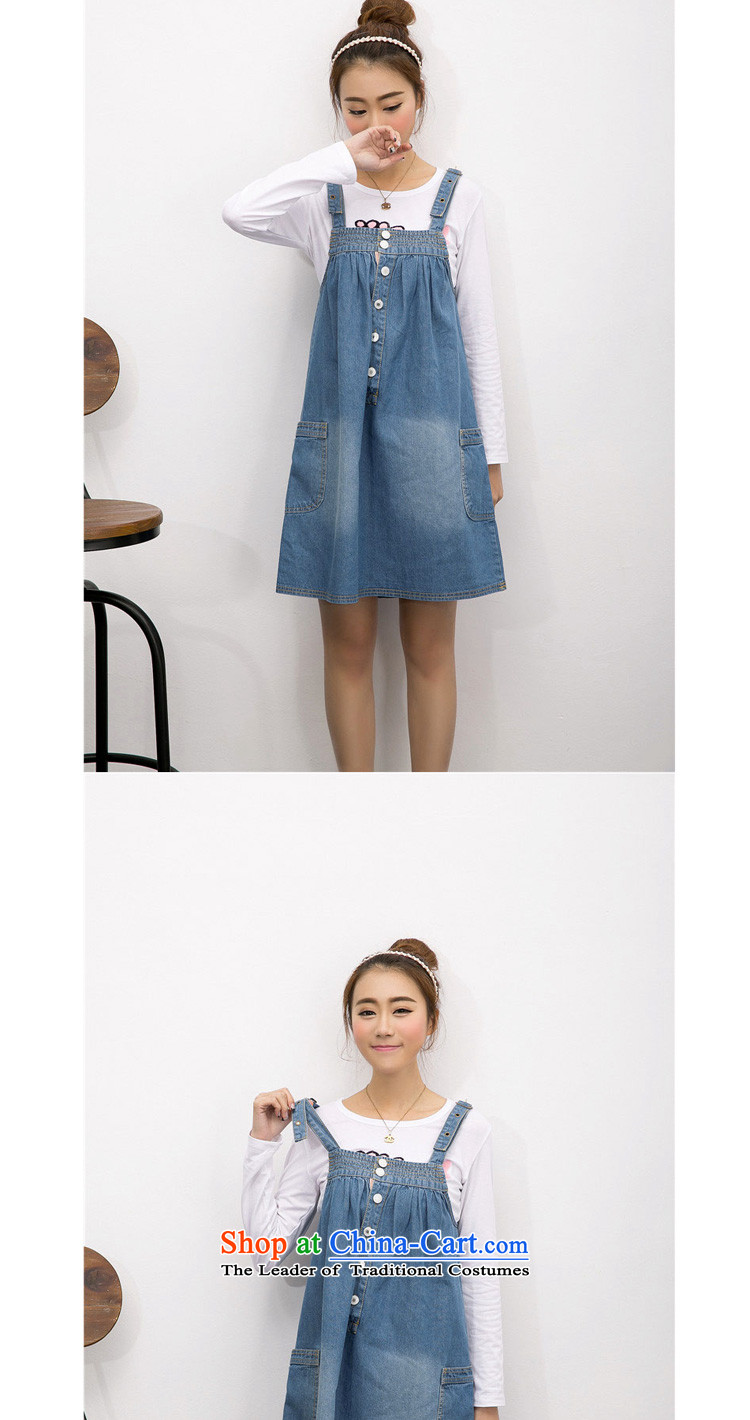 In accordance with the new 2015 perfect Korean large relaxd thick MM cowboy strap skirt slips pregnant women skirt skirt Y2074 SKYBLUE L picture, prices, brand platters! The elections are supplied in the national character of distribution, so action, buy now enjoy more preferential! As soon as possible.