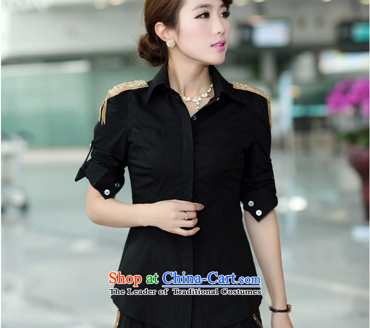 The lymalon lehmann thick, Hin thin autumn 2015 mm thick Korean Pack Plus fertilizer greatly code women lapel long-sleeved shirt shirt 688 card its XXXL picture, prices, brand platters! The elections are supplied in the national character of distribution, so action, buy now enjoy more preferential! As soon as possible.