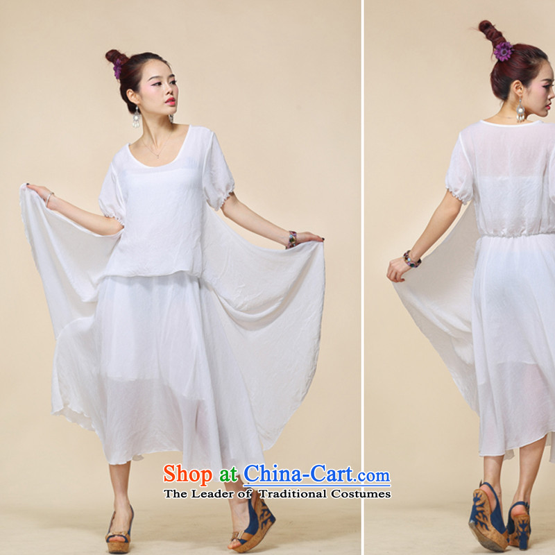 Cherry blossoms floating in the summer of 2015, the original new cotton retro dresses large relaxd dress code, cherry blossoms are white washed yinghuapiao () , , , shopping on the Internet