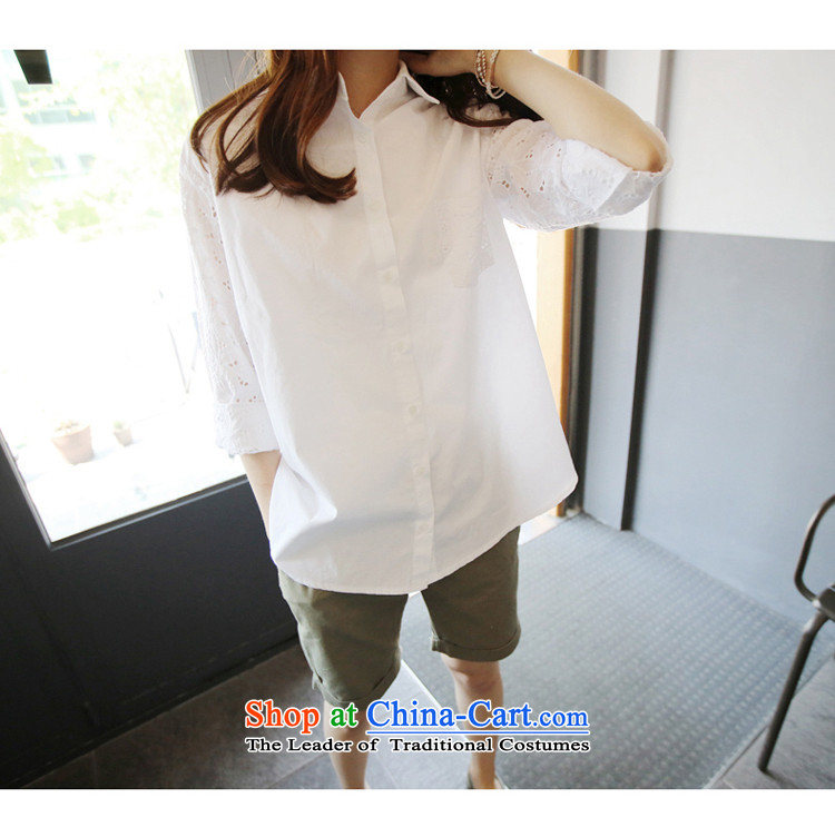The Korean version of the new YILISA summer code blouses shirt thick MM summer 200 catties leisure loose wild biological air drying H5111 XXXL 165-200 suitable for the burden of white picture, prices, brand platters! The elections are supplied in the national character of distribution, so action, buy now enjoy more preferential! As soon as possible.