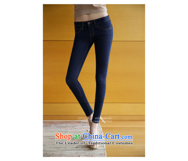 The Autumn Load Kai Jing new jeans girl who graphics skinny legs decorated CDM1526 deep blue trousers    28 pictures, prices, brand platters! The elections are supplied in the national character of distribution, so action, buy now enjoy more preferential! As soon as possible.