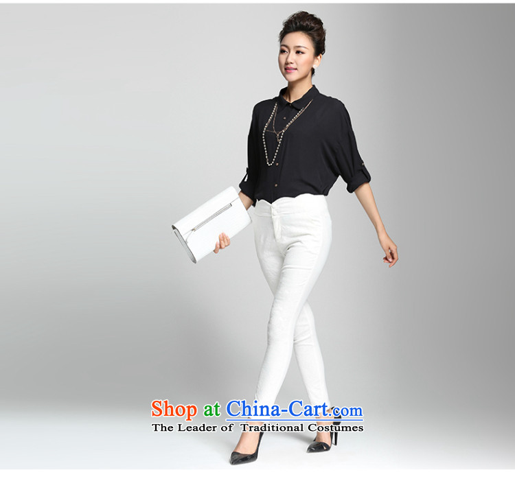 The former Yugoslavia Migdal Code women 2015 Summer new thick mm Korean loose lapel long-sleeved shirt 952011233  3XL black picture, prices, brand platters! The elections are supplied in the national character of distribution, so action, buy now enjoy more preferential! As soon as possible.