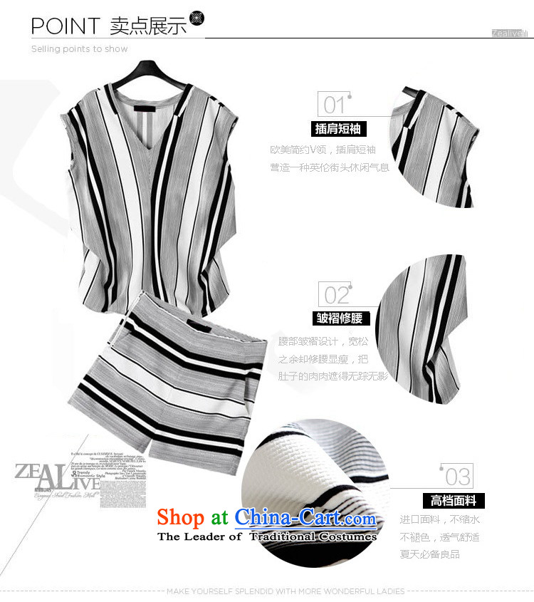 Mak, removals by sinks 2015 Summer ladies casual ad xl thick mm stripe loose video thin T-Shirt 