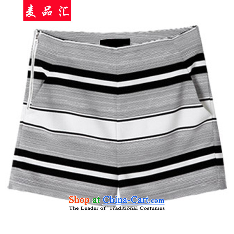 Mak, removals by sinks 2015 Summer ladies casual ad xl thick mm stripe loose video thin T-Shirt   t-shirt and shorts two Kit 572 picture color 5XL recommendations 180-230, Mr Hui has been pressed, online shopping