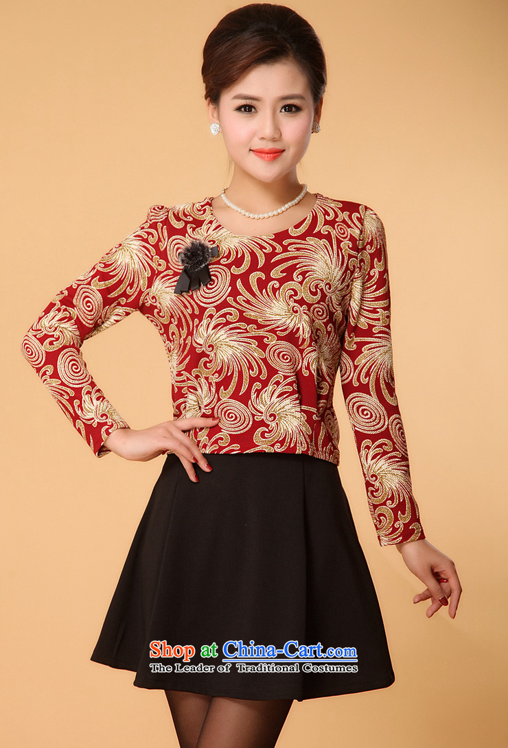 The sea route take the Korean version of the video coltish waist round-neck collar elegant stamp forming the basis of the spring and autumn of Sau San wear dresses 5N4214 code orange small square 2XL Photo, prices, brand platters! The elections are supplied in the national character of distribution, so action, buy now enjoy more preferential! As soon as possible.
