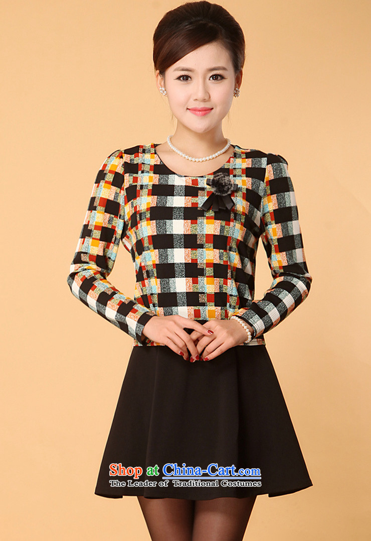 The sea route take the Korean version of the video coltish waist round-neck collar elegant stamp forming the basis of the spring and autumn of Sau San wear dresses 5N4214 code orange small square 2XL Photo, prices, brand platters! The elections are supplied in the national character of distribution, so action, buy now enjoy more preferential! As soon as possible.