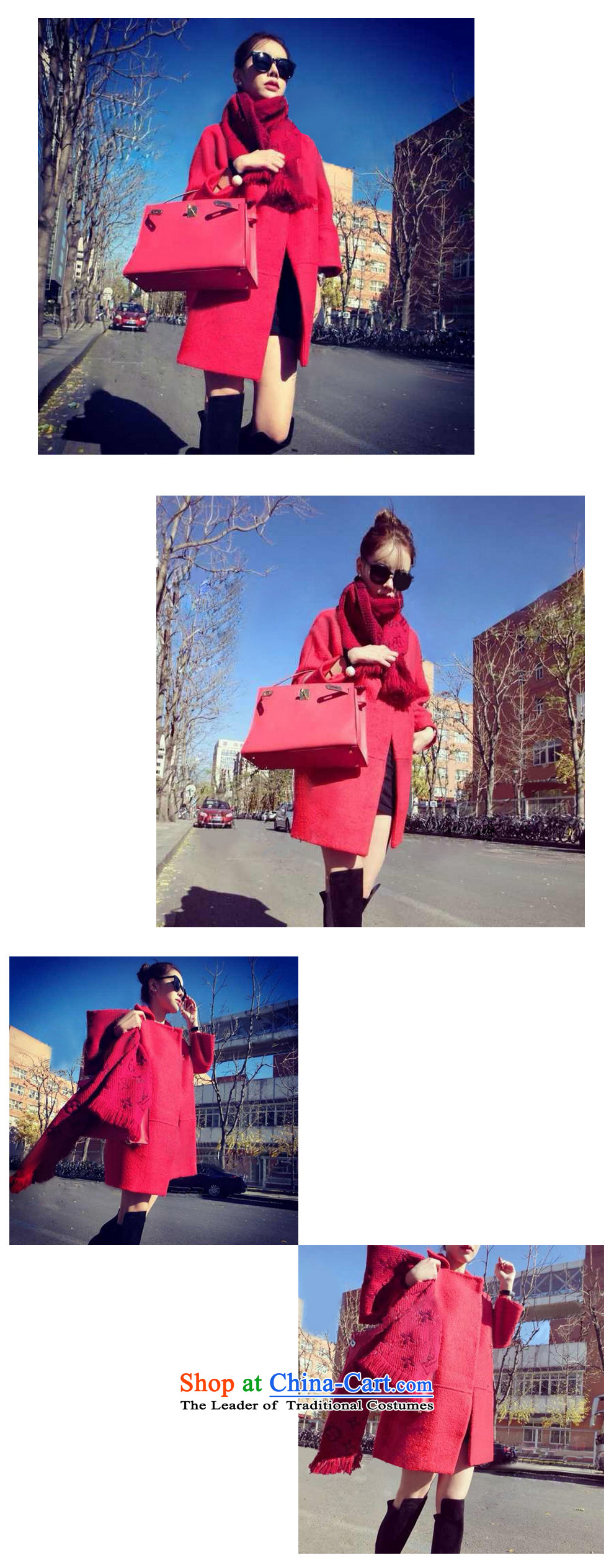 Yi Shu' 2015 autumn and winter new Korean female overcoat so gross in long large relaxd wool a windbreaker thick wild red L picture, prices, brand platters! The elections are supplied in the national character of distribution, so action, buy now enjoy more preferential! As soon as possible.
