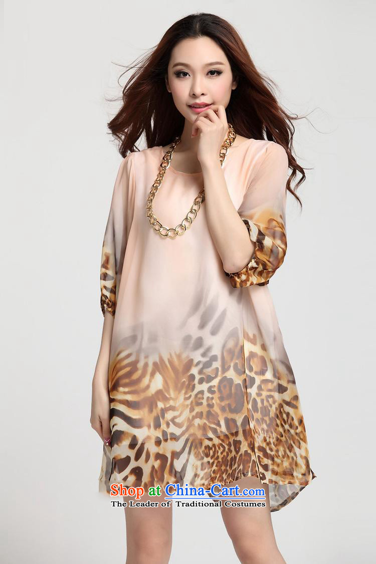 In accordance with the 2015 Women's particularly large fat mm stamp in Top Loin of loose in the Cuff long chiffon dresses summer YQ058 leopard blue L picture, prices, brand platters! The elections are supplied in the national character of distribution, so action, buy now enjoy more preferential! As soon as possible.