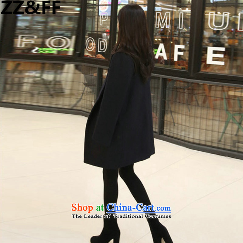 Zz&ff xl women 200 catties a wool coat thick mm autumn and winter graphics thin thick sister long hair? Jacket Color Navy XXXL,ZZ&FF,,, shopping on the Internet