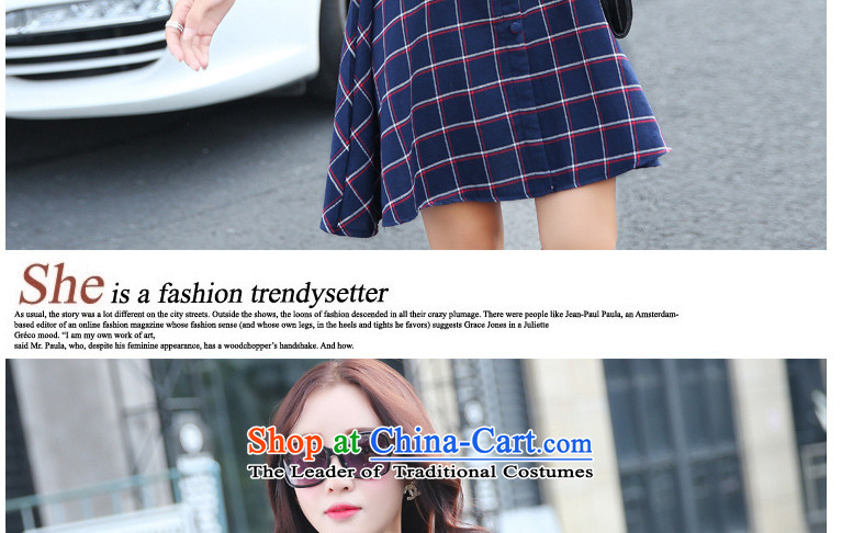 In accordance with the 2015 autumn and winter is particularly new mm thick Korean Plaid shirt for larger women to increase video thin long-sleeved dresses YQ057 picture color pictures, prices, XXL brand platters! The elections are supplied in the national character of distribution, so action, buy now enjoy more preferential! As soon as possible.