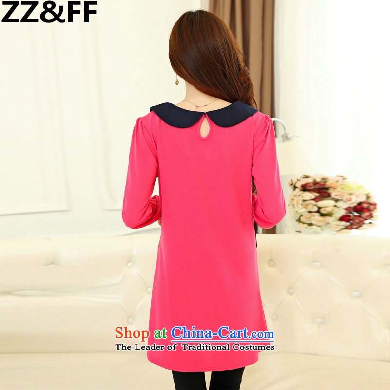 Install the latest Autumn 2015 Zz&ff, Korean style skirts to pregnant women xl women thick mm200 catty long-sleeved dresses peach XXXL,ZZ&FF,,, shopping on the Internet