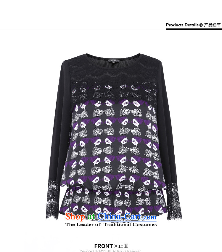 Msshe xl women 2015 new boxed sweet ladies autumn stamp lace long-sleeved T-shirt with round collar 2562 Black 5XL stamp picture, prices, brand platters! The elections are supplied in the national character of distribution, so action, buy now enjoy more preferential! As soon as possible.