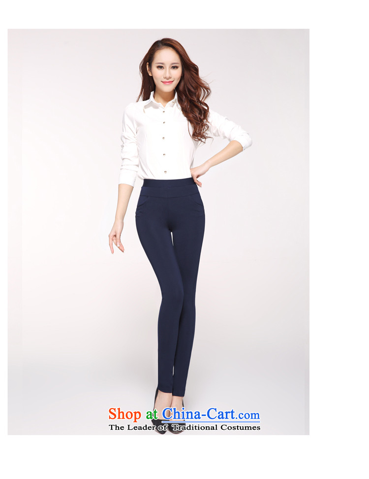 In accordance with the perfect 2015 Spring sister thick outer side forming the new Korean high elasticity trousers large waist video thin leisure castor trousers Y2097 White XL Photo, prices, brand platters! The elections are supplied in the national character of distribution, so action, buy now enjoy more preferential! As soon as possible.
