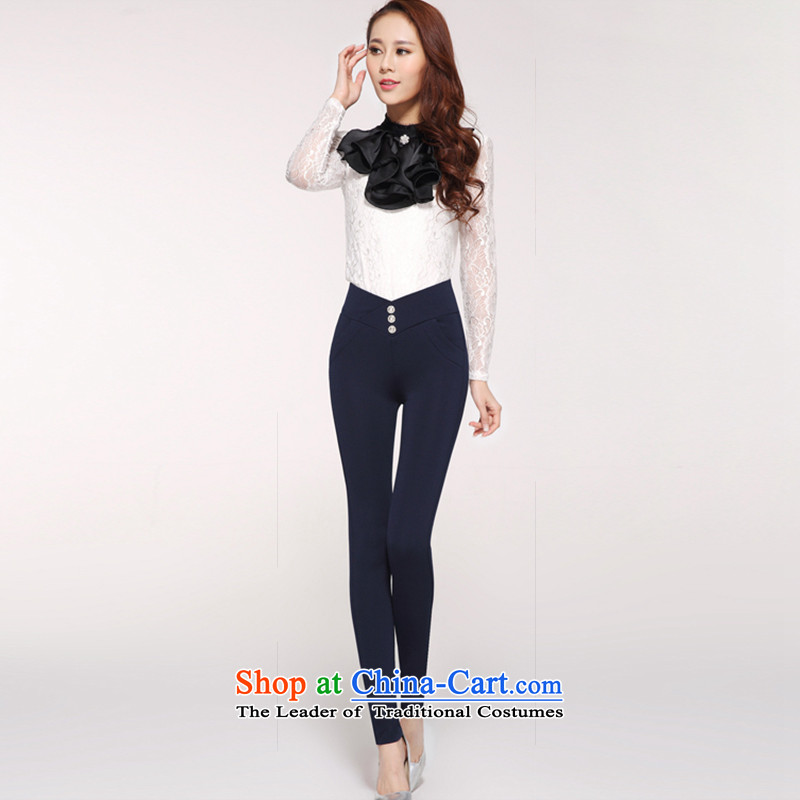 In accordance with the perfect spring 2015 the new Korean Top Loin of detained video large thin stretch leisure castor trousers Sau San female Y2098 Black XL, in accordance with trousers perfect (yibofei) , , , shopping on the Internet