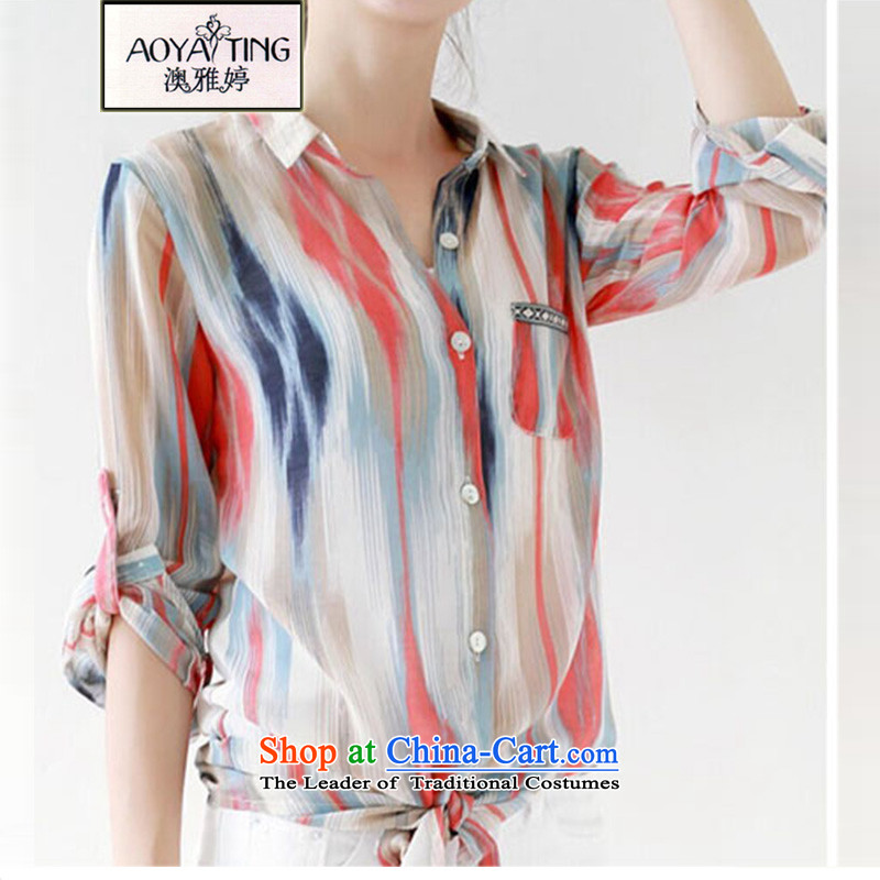 O Ya-ting 2015 new Korean summer thick MM chiffon shirt to xl sunscreen Yi Girls 51-10 picture color XL 115-130 recommends that you, O Jacob aoyating Ting () , , , shopping on the Internet