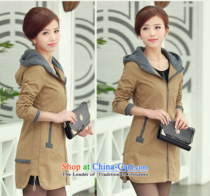 Hundreds of Li Ying Qiu load new 2015 large female to intensify the loose video thin with cap in long-jacket thick MM Army Green 2XL- usually it will burden the recommended picture, prices, brand platters! The elections are supplied in the national character of distribution, so action, buy now enjoy more preferential! As soon as possible.