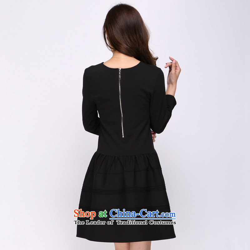 Shani flower, thick sister spring thick girls' graphics) to increase thin codes fall inside the skirt 1,126 long-sleeved black ladies dress with 5XL-, Shani Flower (D'oro) sogni shopping on the Internet has been pressed.