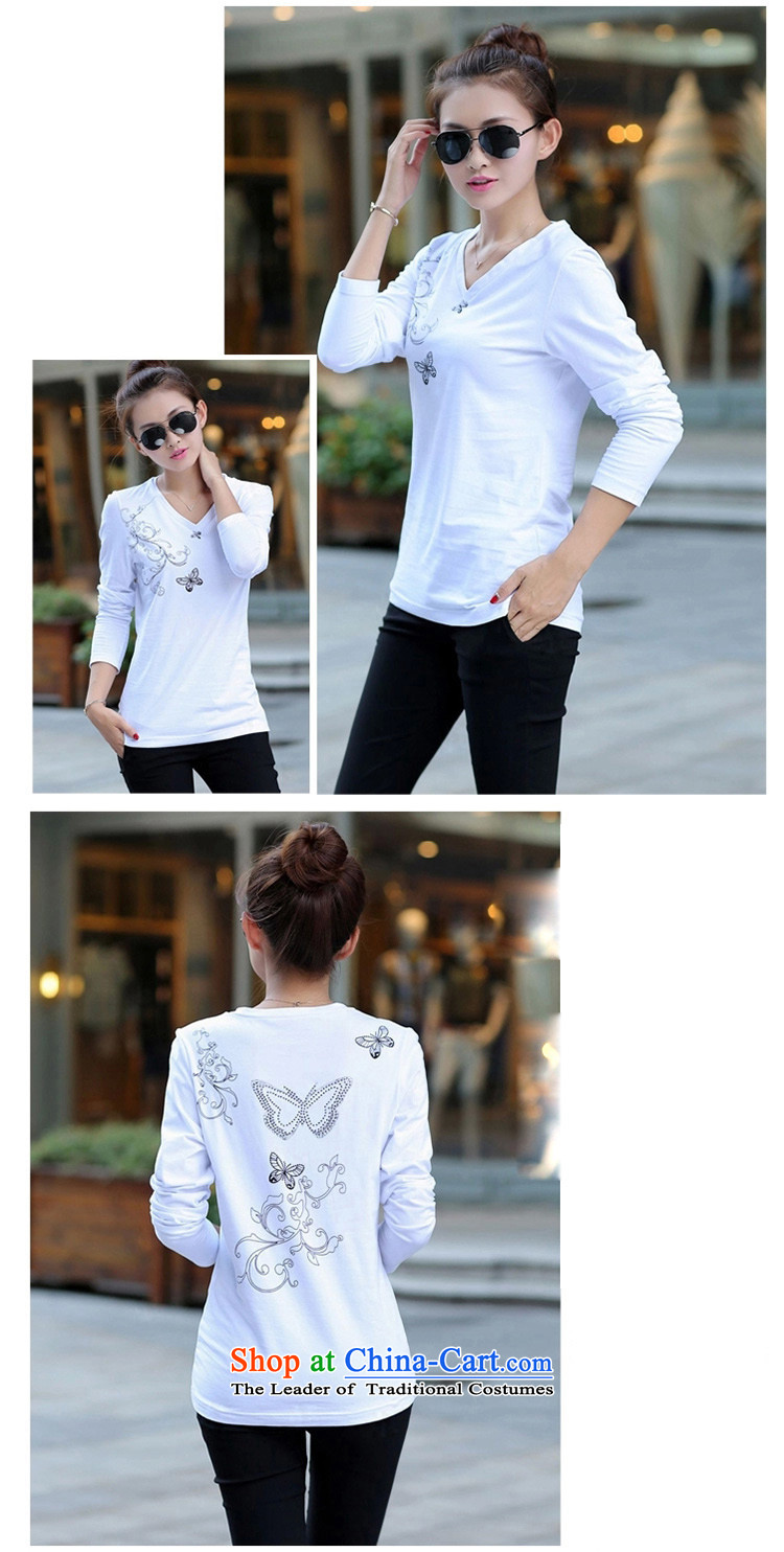 O to large Robin female spring Korean video thin thick sister long-sleeved T-shirt female V-neck shirt black 5XL( forming the recommendations 185-200 catties) Picture, prices, brand platters! The elections are supplied in the national character of distribution, so action, buy now enjoy more preferential! As soon as possible.