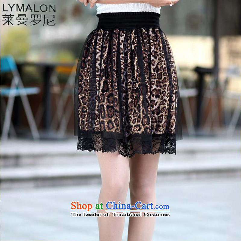 The lymalon lehmann thick, Hin thin Summer 2015 mm thick new large wild women to increase body skirt 8016 Black XXL