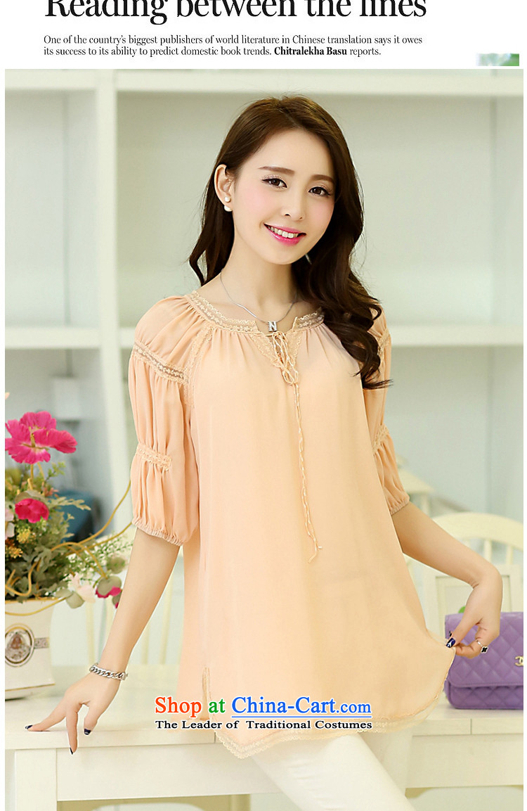 2015 Summer ZORMO new Korean female larger chiffon shirt thick mm king loose round-neck collar with Red shrimp dolls 95-110 L catty picture, prices, brand platters! The elections are supplied in the national character of distribution, so action, buy now enjoy more preferential! As soon as possible.
