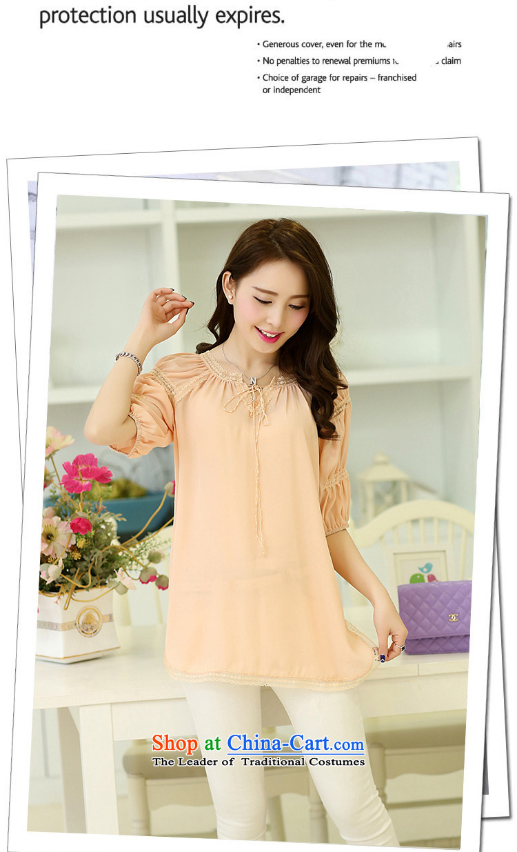 2015 Summer ZORMO new Korean female larger chiffon shirt thick mm king loose round-neck collar with Red shrimp dolls 95-110 L catty picture, prices, brand platters! The elections are supplied in the national character of distribution, so action, buy now enjoy more preferential! As soon as possible.