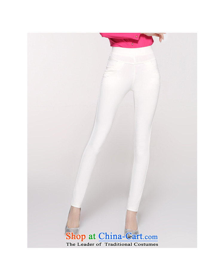 Flower to Isabelle 2015 MM thick spring new large yards through forming the elastic elastic waist trousers Top Loin graphics skinny legs trousers D1602 female white 4XL Photo, prices, brand platters! The elections are supplied in the national character of distribution, so action, buy now enjoy more preferential! As soon as possible.