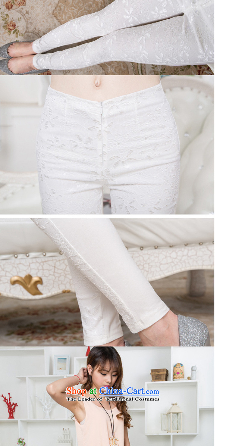 Flower to Isabelle spring and summer 2015 New Fat MM TO XL ELASTIC LACE castor trousers Sau San long pants D1604 female white XL Photo, prices, brand platters! The elections are supplied in the national character of distribution, so action, buy now enjoy more preferential! As soon as possible.