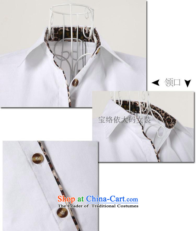 Jade Yi shu fat sister Ms. extra load fall thick people Dress Shirt video thin coat long-sleeved shirt with white 4XL career OL picture, prices, brand platters! The elections are supplied in the national character of distribution, so action, buy now enjoy more preferential! As soon as possible.