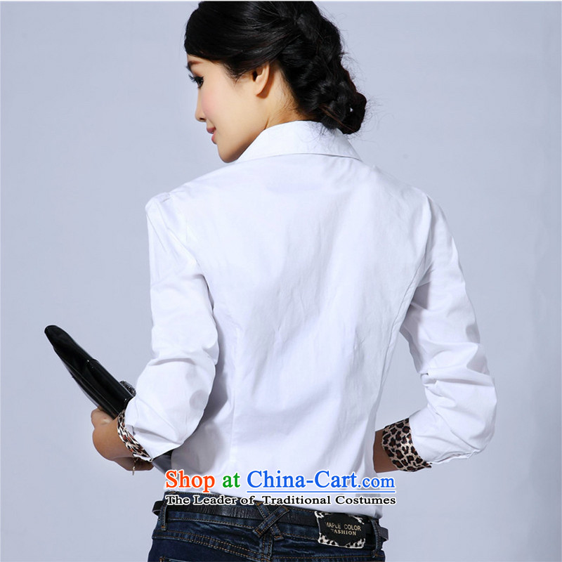 Jade Yi shu fat sister Ms. extra load fall thick people Dress Shirt video thin coat long-sleeved shirt with white 4XL, OL vocational jade Yi Shu, , , , shopping on the Internet