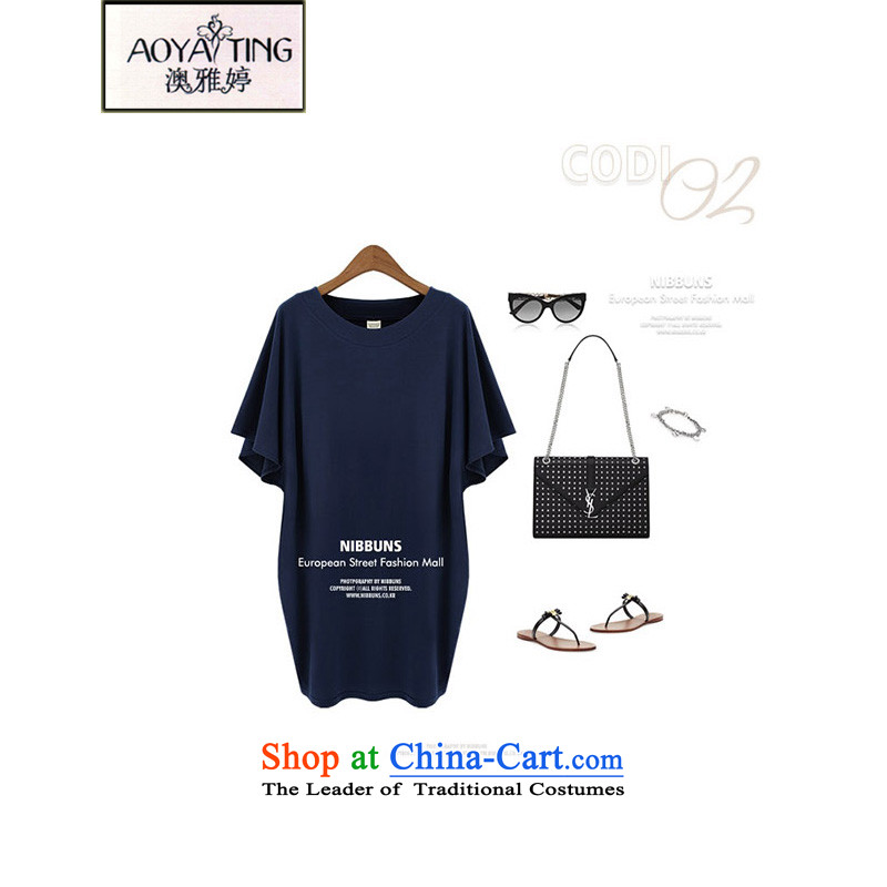 O Ya-ting summer new to xl women's dresses in mm Thick Long Short-sleeved T-shirt, forming the elastic shirt female 855 Navy 3XL 145-165 recommends that you, O Jacob aoyating Ting () , , , shopping on the Internet