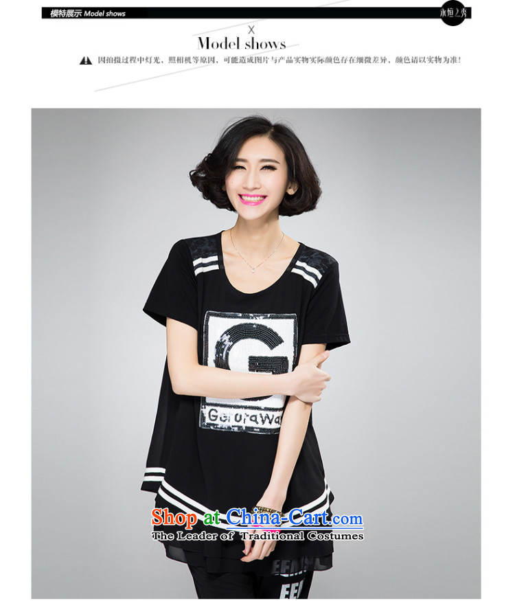 The Eternal-soo to xl t-shirts thick sister 2015 Summer new product expertise, Hin thick mm thin, ultra-light, long, letters stamp black T-shirt 4XL Photo, prices, brand platters! The elections are supplied in the national character of distribution, so action, buy now enjoy more preferential! As soon as possible.