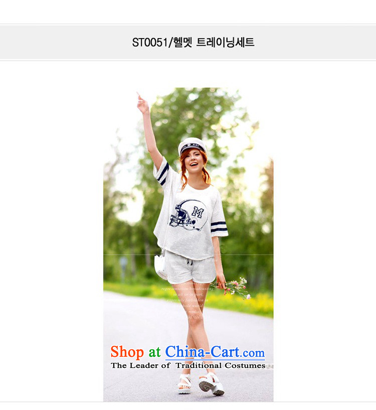The European station 2015 new YILISA) larger women's summer sports wear thick MMT pension + short two kits N White XXL pictures, B627 price, brand platters! The elections are supplied in the national character of distribution, so action, buy now enjoy more preferential! As soon as possible.