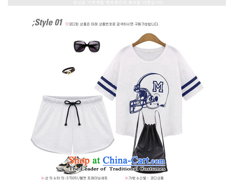 The European station 2015 new YILISA) larger women's summer sports wear thick MMT pension + short two kits N White XXL pictures, B627 price, brand platters! The elections are supplied in the national character of distribution, so action, buy now enjoy more preferential! As soon as possible.