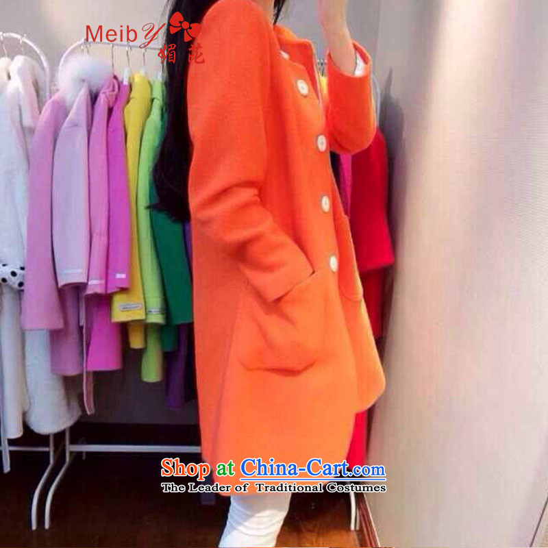 Large meiby female wild stylish large wild autumn and winter new gross? large relaxd in the jacket long graphics thin a wool coat women 1976 XL, of map color (meiby) , , , shopping on the Internet