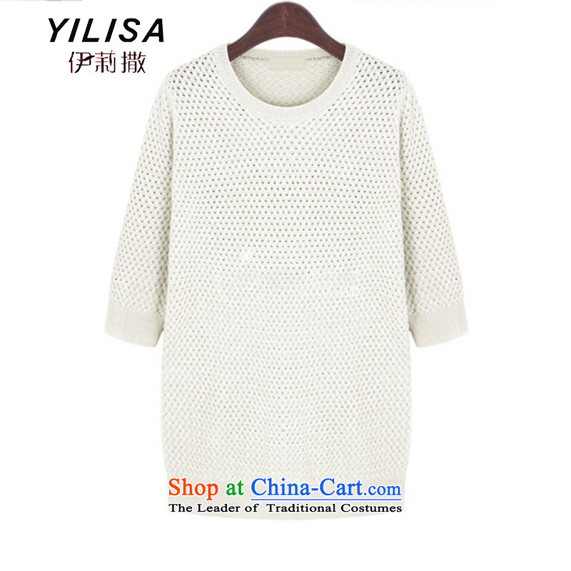 The European Summer YILISA station 2015 New breathable engraving knitwear smock thick MM THIN clothes sent video strap white?XXXL B628 N